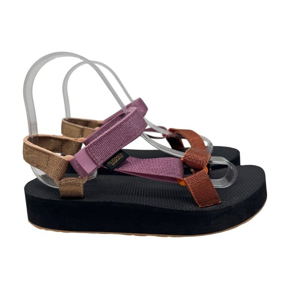 Teva Midform Universal Sandal Multicolor Straps Adjustable Closure Girls Size 5 - Picture 1 of 10